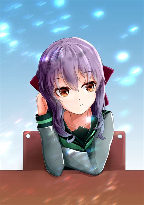Little Anime Girl With Purple Hair