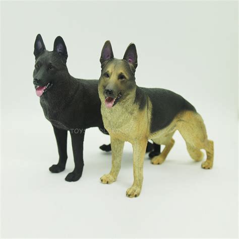 16 Scale Black German Shepherd Dog Figurine Pet Model Toy For Etsy