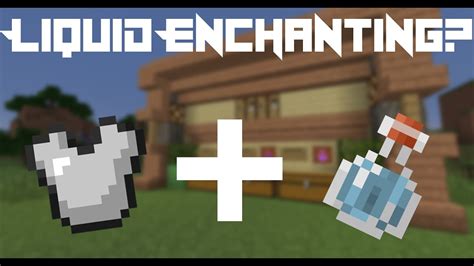 Enchanting is possible either by an enchantment table, by the /enchant command, or by an anvil with enchanted books. Minecraft: Liquid Enchanting Mod Review - YouTube