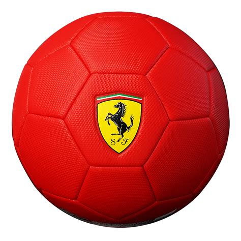 FERRARI #4 MACHINE SEWN SOCCER BALL - RED - Ferrari Soccer Balls