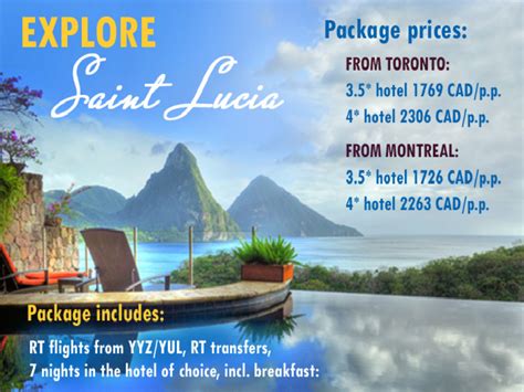 Saint Lucia Vacations Hotel And Flight Specials
