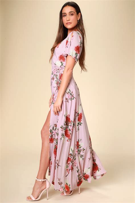 pink floral print dress blush pink maxi dress wrap maxi dress lulus