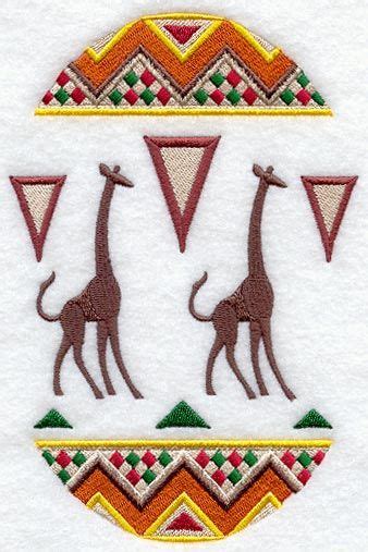 African Art Oval African Art Embroidery Designs Machine Embroidery