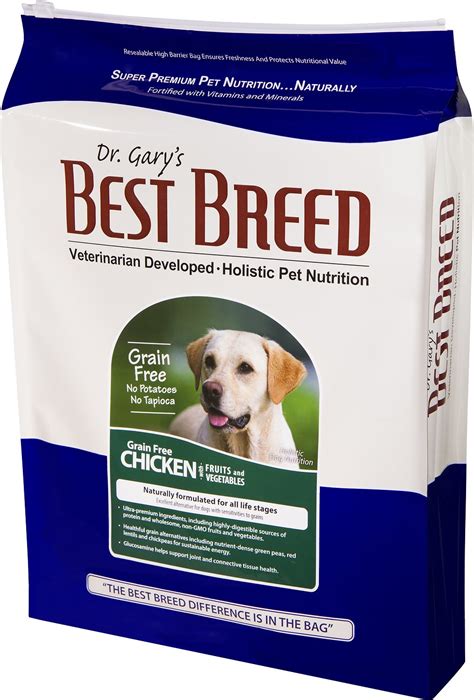 They also offer a mixture of omega fatty acids for healthy skin and coat, not to mention plenty of antioxidants and other healthy nutrients. DR. GARY'S BEST BREED Holistic Grain-Free Chicken with ...