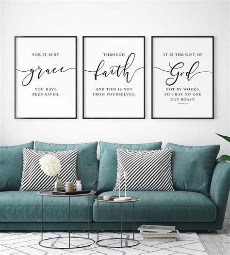 Bible Verse Art Scripture Wall Christian Decor Bedroom Etsy