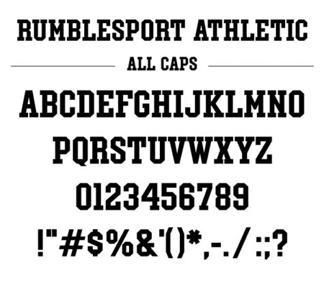 Rumblesport Athletic Free Font Download