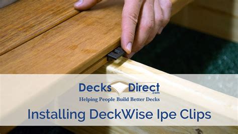 How To Install Deckwise Ipe Clips Youtube