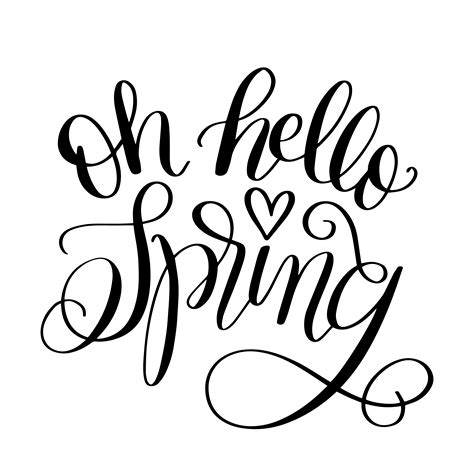 Hand Lettered Oh Hello Spring Free Svg Cut File