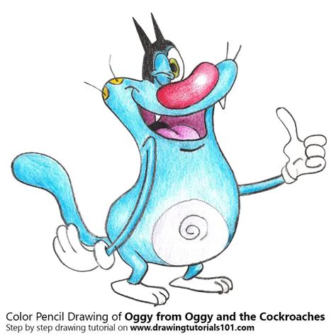 How To Draw Oggy From Oggy And The Cockroaches Oggy And The