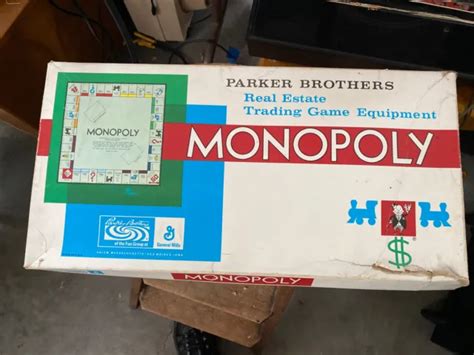 Parker Brothers Monopoly Board Game Vintage 1961 Classic Original Box