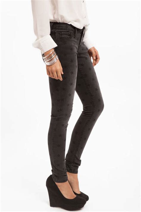 Starlet Skinny Jeans In Dark Grey 30 Tobi US