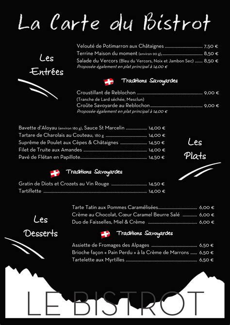 Le Bistrot Carte Hiver p by Créativ Mag Carte restaurant