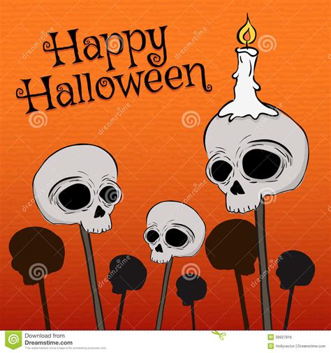Halloween Skull Illustration Stock Vector - Illustration of anatomy ...