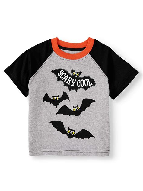Halloween Toddler Boy Short Sleeve Raglan Graphic T Shirt