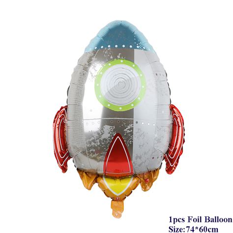Rakete Weltall Raumschiff Geburtstag Party Ballon Folienballon