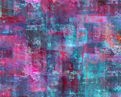 Berry Pink Purple And Blue Abstract Painting By Lee Ann Asch