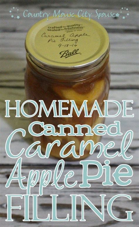 Homemade apple pie filling is the obvious answer! Homemade Canned Caramel Apple Pie Filling | Caramel apples, Apple pie, Canning apple pie filling