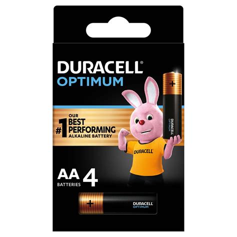 Duracell Optimum Type Aa Alkaline Batteries Pack Of 4 Online At Best