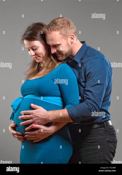 Man And Woman Touching Pregnant Belly Hi Res Stock Photography And