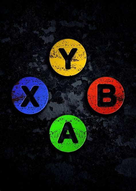 Xbox Buttons Gaming Poster Print Metal Posters Displate Best
