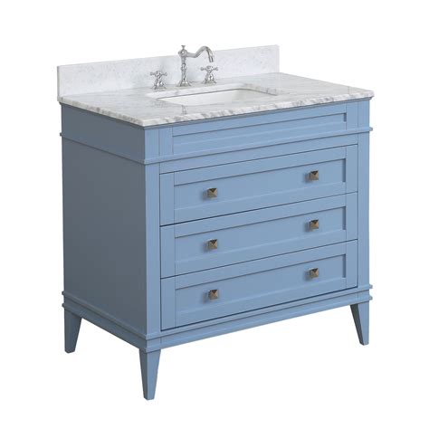 Eleanor 36 Inch Vanity With Carrara Marble Top 36 Inch Bathroom Vanity Bathroom Vanity Blue