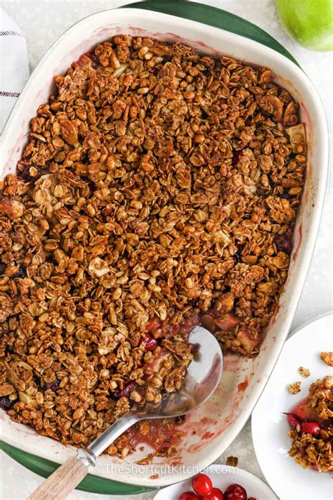 Apple Cranberry Crisp Sweet Tart And Delicious The Shortcut Kitchen