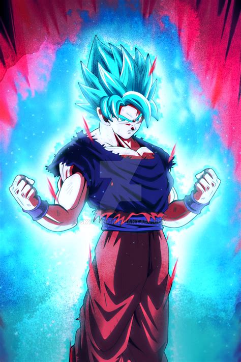 Goku Super Saiyan Blue Kaioken By Skygoku7 On Deviantart