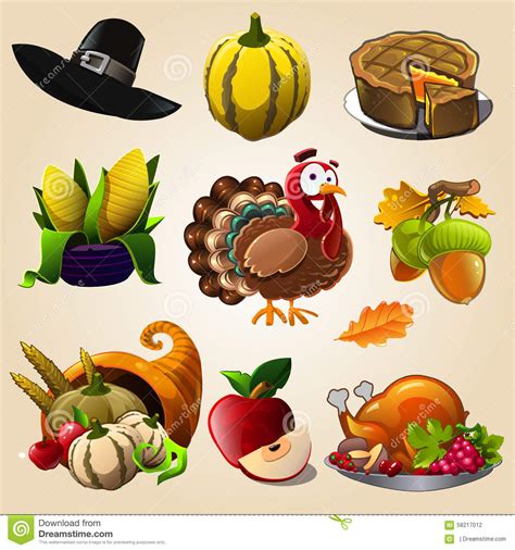 We hope you enjoy our growing collection of hd images to use as a background or home screen for your smartphone or computer. Thanksgiving day items stock vector. Illustration of ...
