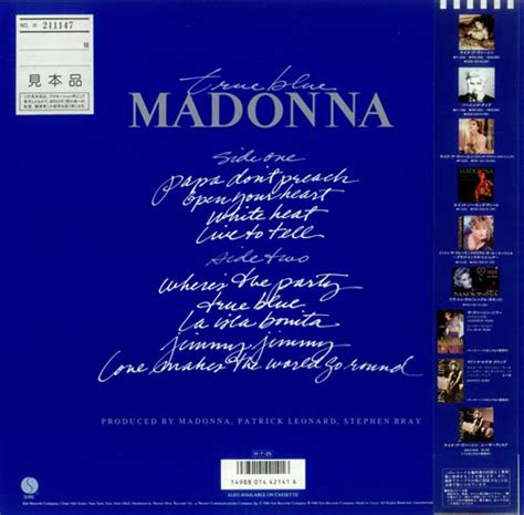 Madonna True Blue Poster Japanese Promo Vinyl Lp Album