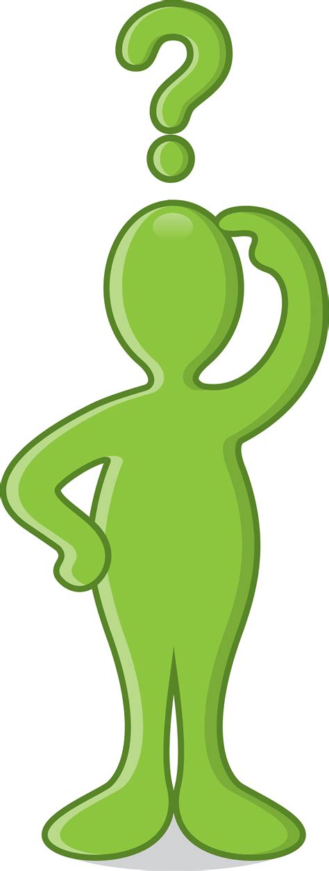 Green Confused Person Clipart Free Image Download