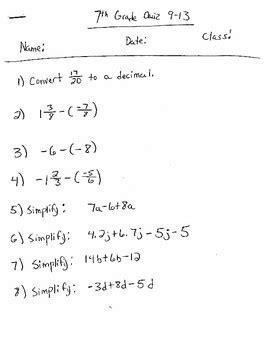 These worksheets for grade 11 linear inequalities, class assignments and practice tests have been prepared as per syllabus issued by cbse and topics given in ncert book 2021. 7th Grade Quiz: Solving Two-Step Inequalities by Chad Beck ...