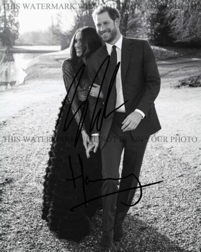 Prince Harry And Meghan Markle Signed Autograph 8x10 Rpt Photo Royal Wedding Eng Ebay