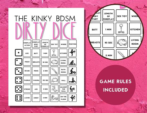 Kinky Bdsm Sex Dice Dirty Dice Kinky Games Couples Dice Game Sex
