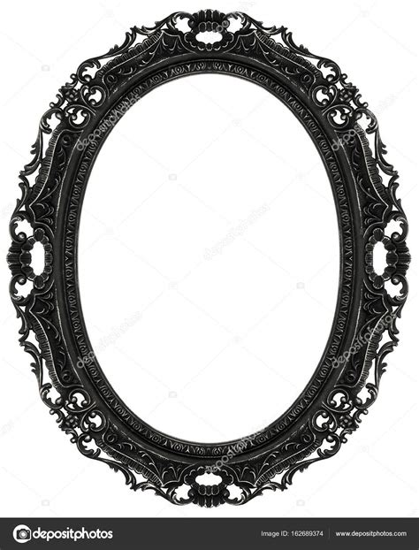 Images Baroque Oval Frame Black Baroque Oval Frame — Stock Photo