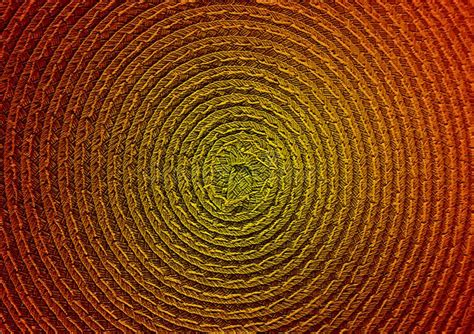 Orange Circular Gradient Sisal Fiber Woven Material Stock Photo Image