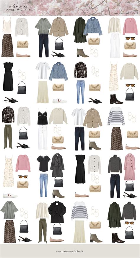 a feminine capsule wardrobe how to and example use less