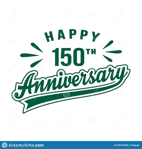 Happy 150th Anniversary 150 Years Anniversary Design Template Stock