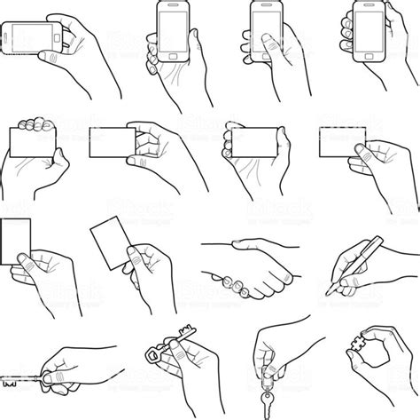 Hands Holding Objects Line Illustration Hand Drawing Reference How