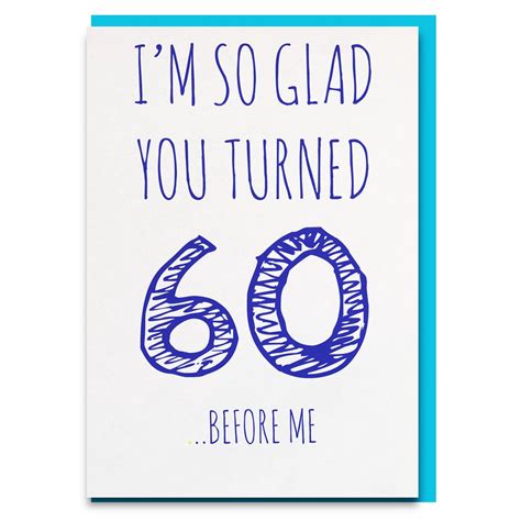 Funny 60th Birthday Card For Him 60th Birthday Card 60th Etsy
