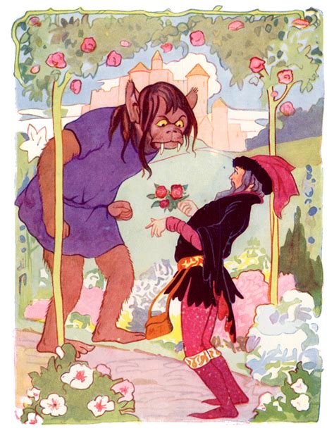 Beauty And The Beast An Illustration By Margaret Tarrant From Fairy
