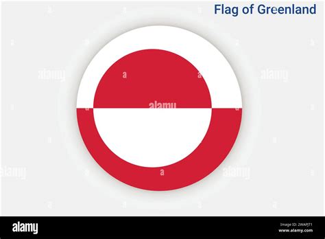 High Detailed Flag Of Greenland National Greenland Flag North America