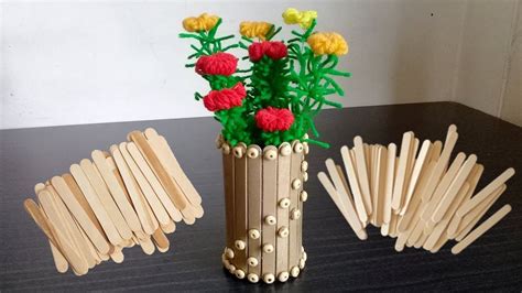 Easy to make wall hanging from ice cream sticks and pista shell/diy wall decor idea#nandurilakshmi. Best out of Waste From Ice Cream Stick | Waste ice cream ...