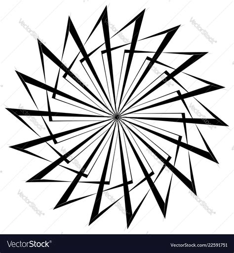 Abstract Circular Geometric Element With Radial Vector Image