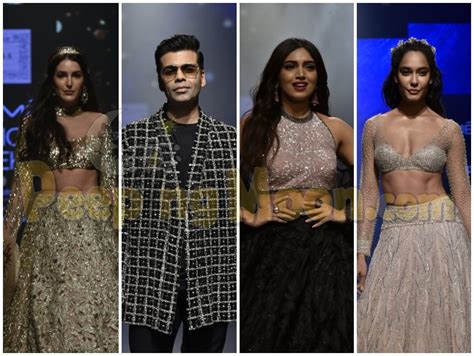 Lakme Fashion Week Sr 2019 Karan Johar Bhumi Pednekar Isabelle Kaif And Lisa Haydonshriya