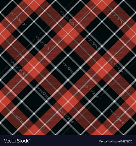 Plaid Pattern Seamless Check Fabric Texture Vector Image