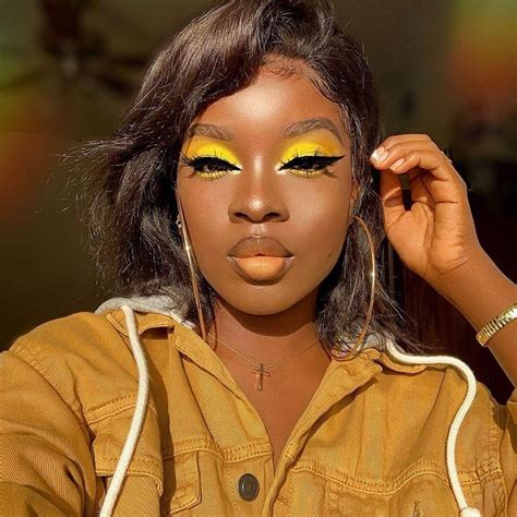 Colour Pop 🍫💛🍫💛 Glam By Faith Babs Yellow Makeup Dark Skin Makeup Yellow Eyeshadow