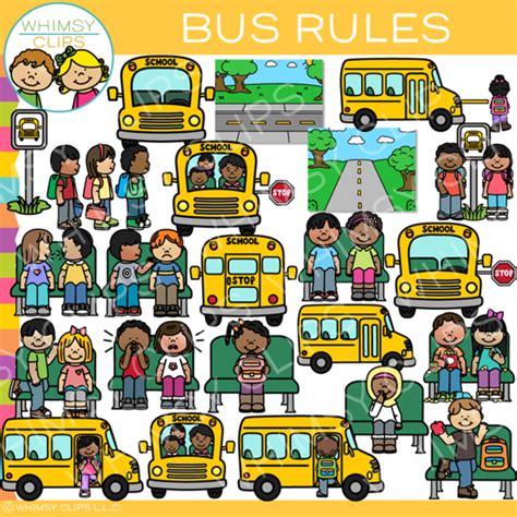 School Clip Art Images And Illustrations Whimsy Clips School Bus