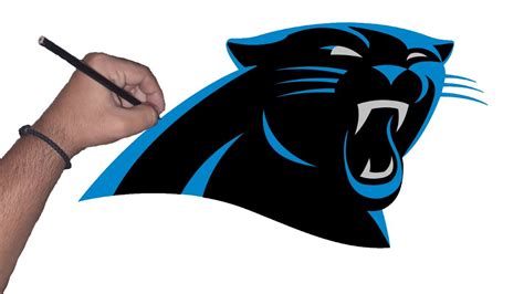 How To Draw The Logo Of Carolina Panthers Youtube