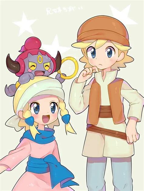 Clemont Bonnie And Hoopa ♡ I Give Good Credit To Whoever Made This Pokemon Iniciales Fotos
