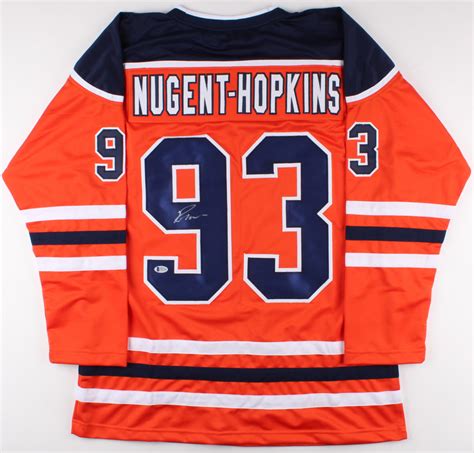 Ryan Nugent-Hopkins Signed Oilers Jersey (Beckett COA) | Pristine Auction